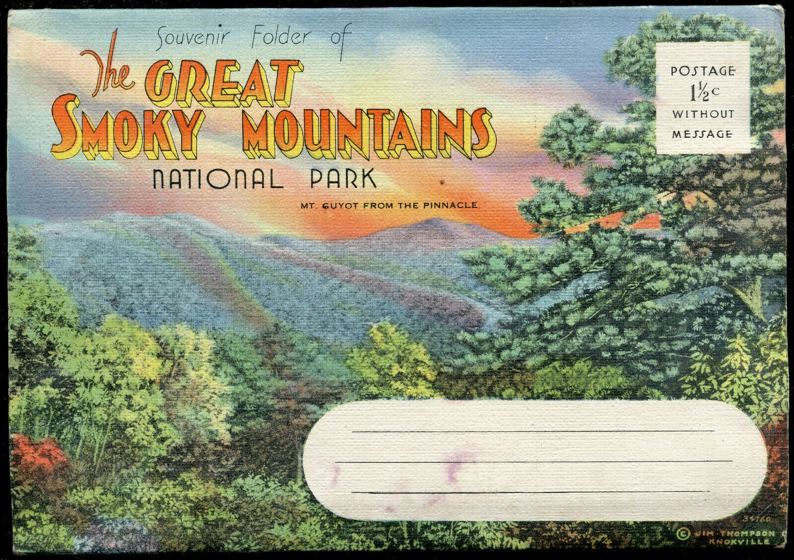 Great Smoky Mountains National Park Souvenir Folder