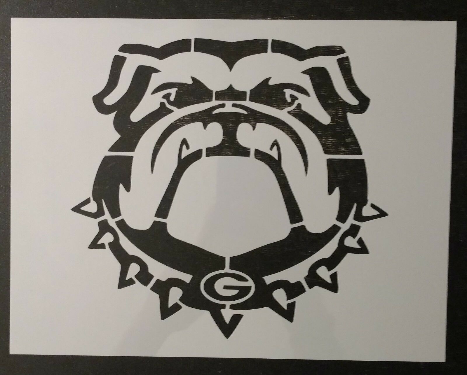 Bulldog Bull Dog Georgia Bulldogs 11" X 8.5" Custom Stencil Fast Free Shipping