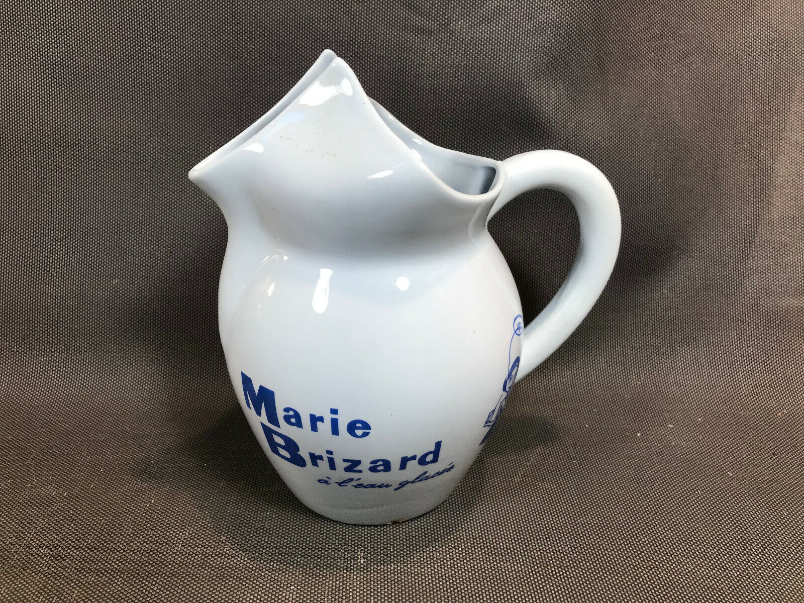 Antique Jug Ceramic Of Pub Adv Marie Brizard Vintage Old Pottery