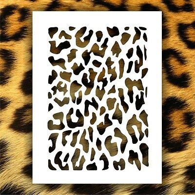 Cheetah Leopard Stencil Animal Prints Safari Template Airbrush Paint Wall