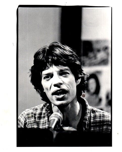 Rolling Stones Mick Jagger Double Weight Vintage Recording Studio Original Photo