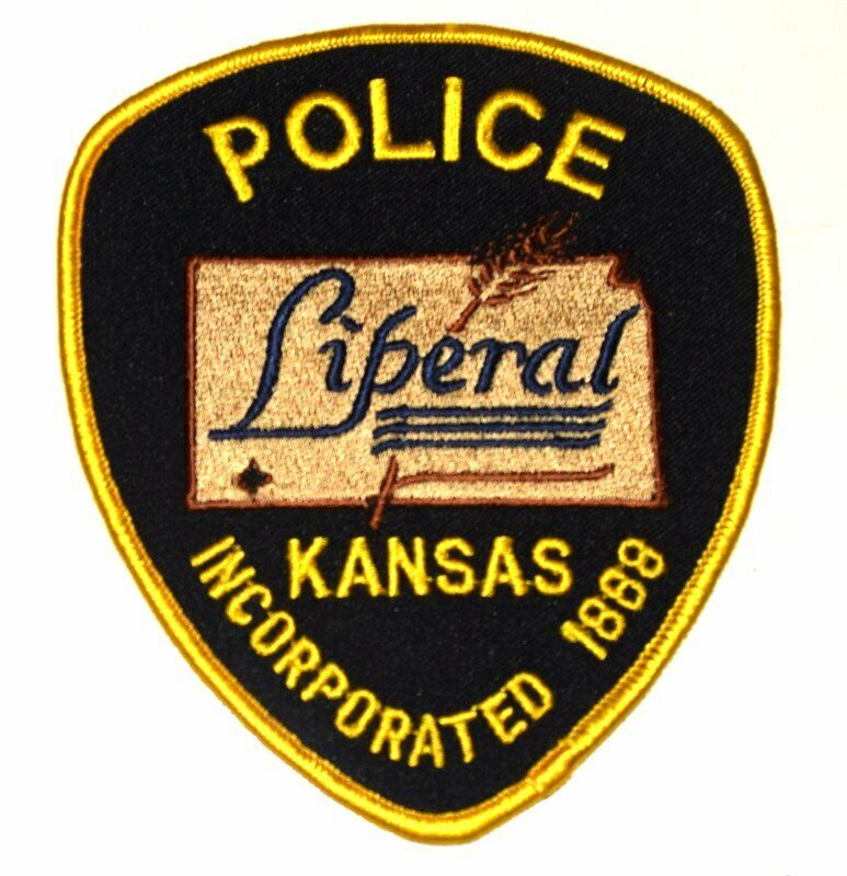 Liberal Kansas Ks Sheriff Police Patch Scroll Wheat ~
