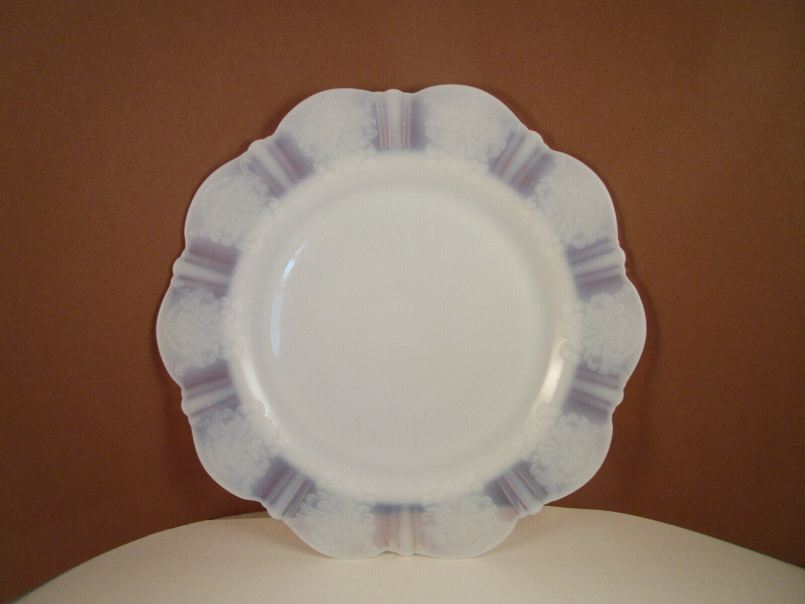 Vintage Macbeth Evans Milk Glass Monax American Sweetheart Lunch Plate
