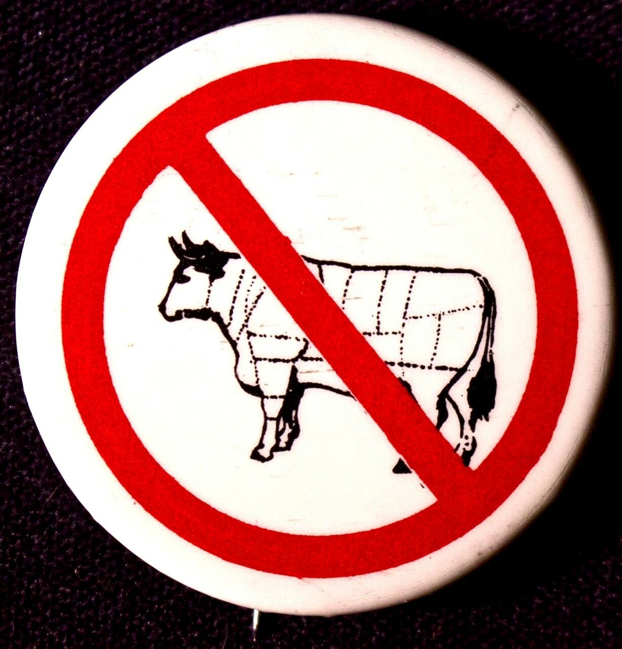 Don't Eat Cows  Button  - 1980's Pinback Scarce