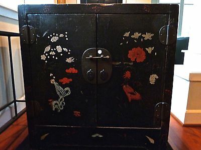 Chinese Black Lacquer Antique Cabinet