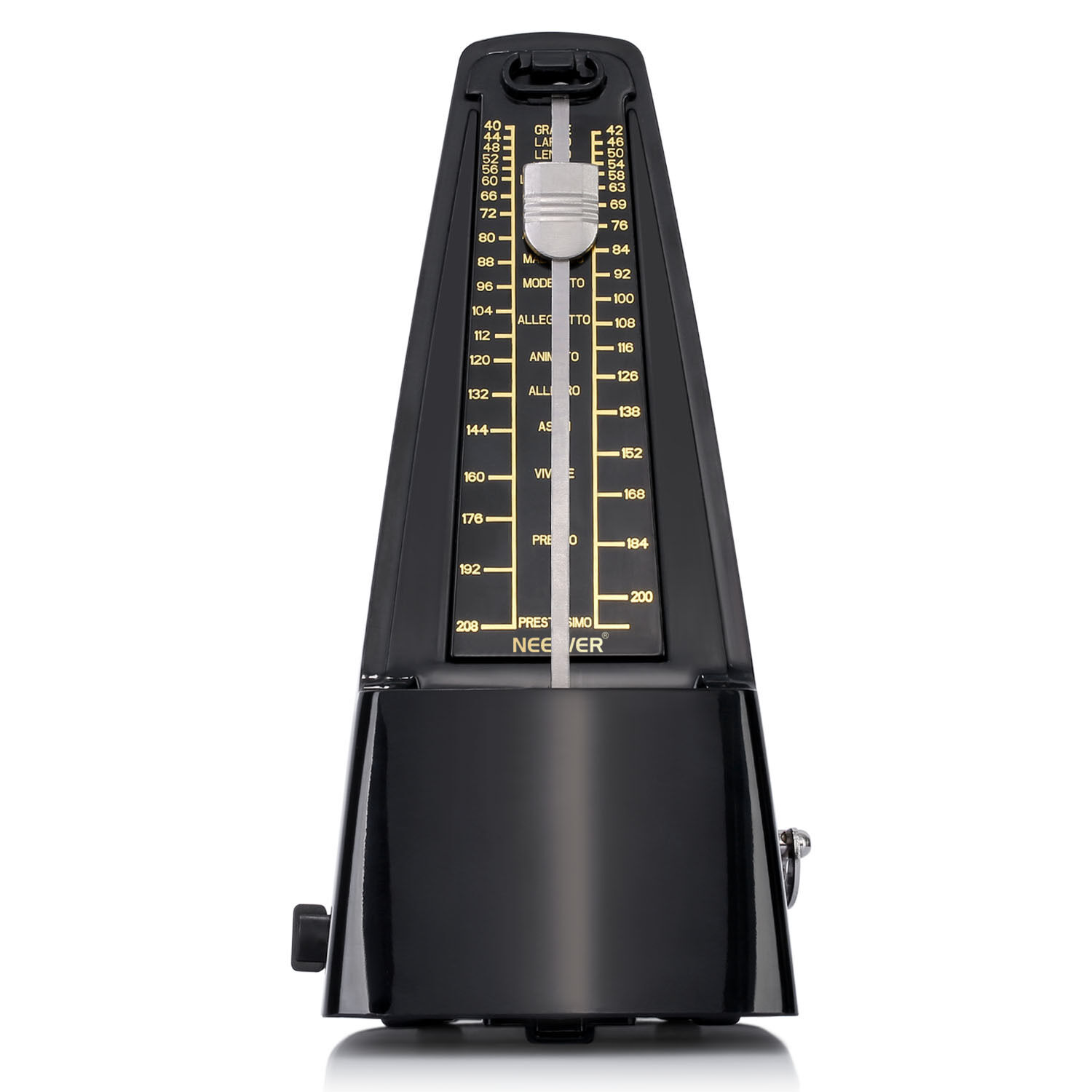 Neewer Nw-707 Black Traditional Wind Up Mechanical Metronome For Piano Guitar