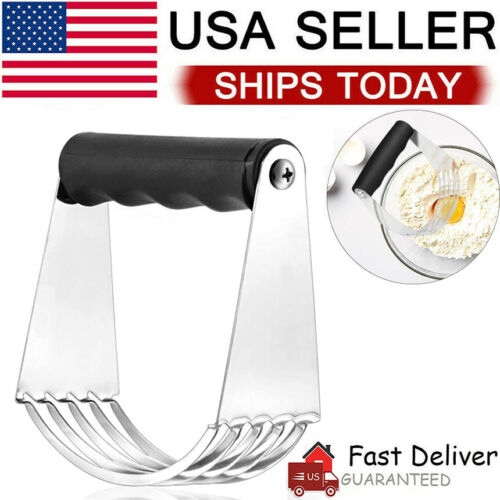 Stainless Steel Soft Grip Pastry Blender Dough Cutter Flour Mixer Cake Cheese Us