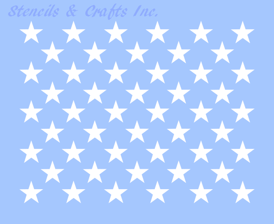 1" Star Stencil "50 Stars" American Flag Paint Color Art Template Celestial New