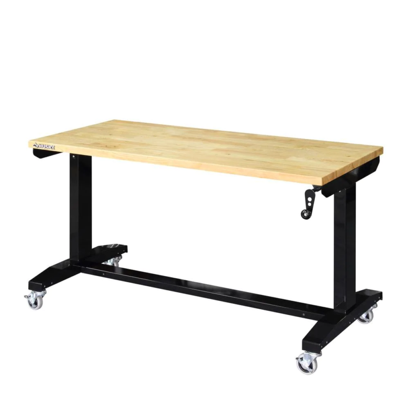 Husky Work Table 52 In. Wheel Lock Ajustable Height Rolling Caster Included
