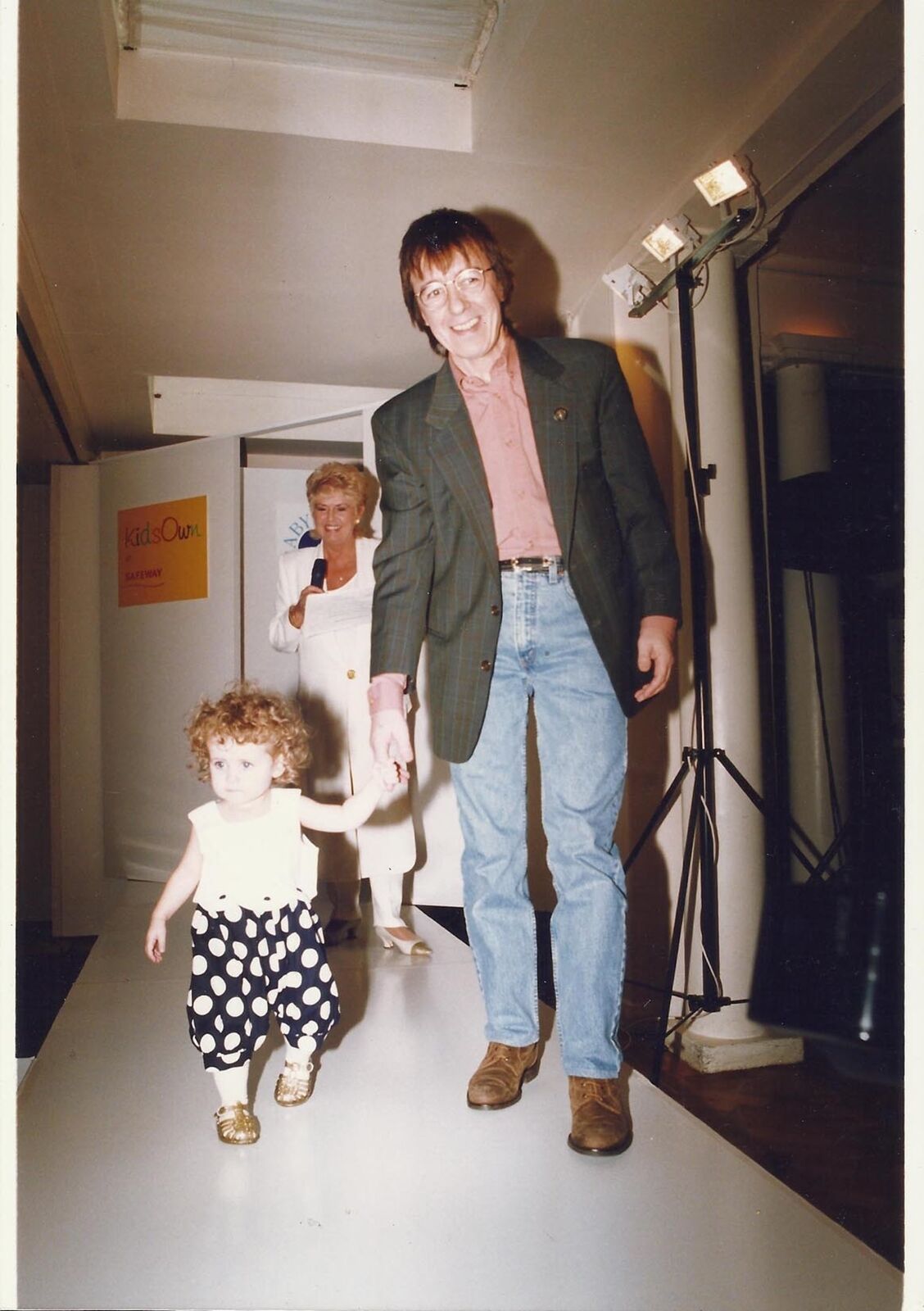 Bill Wyman, Rolling Stones Bass Player & Daughter Original Press Photo 1990's