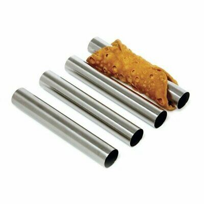 Norpro 5.75" Stainless Steel Cannoli Form 4 Pack Set - Pastry Mascarpone Tubes