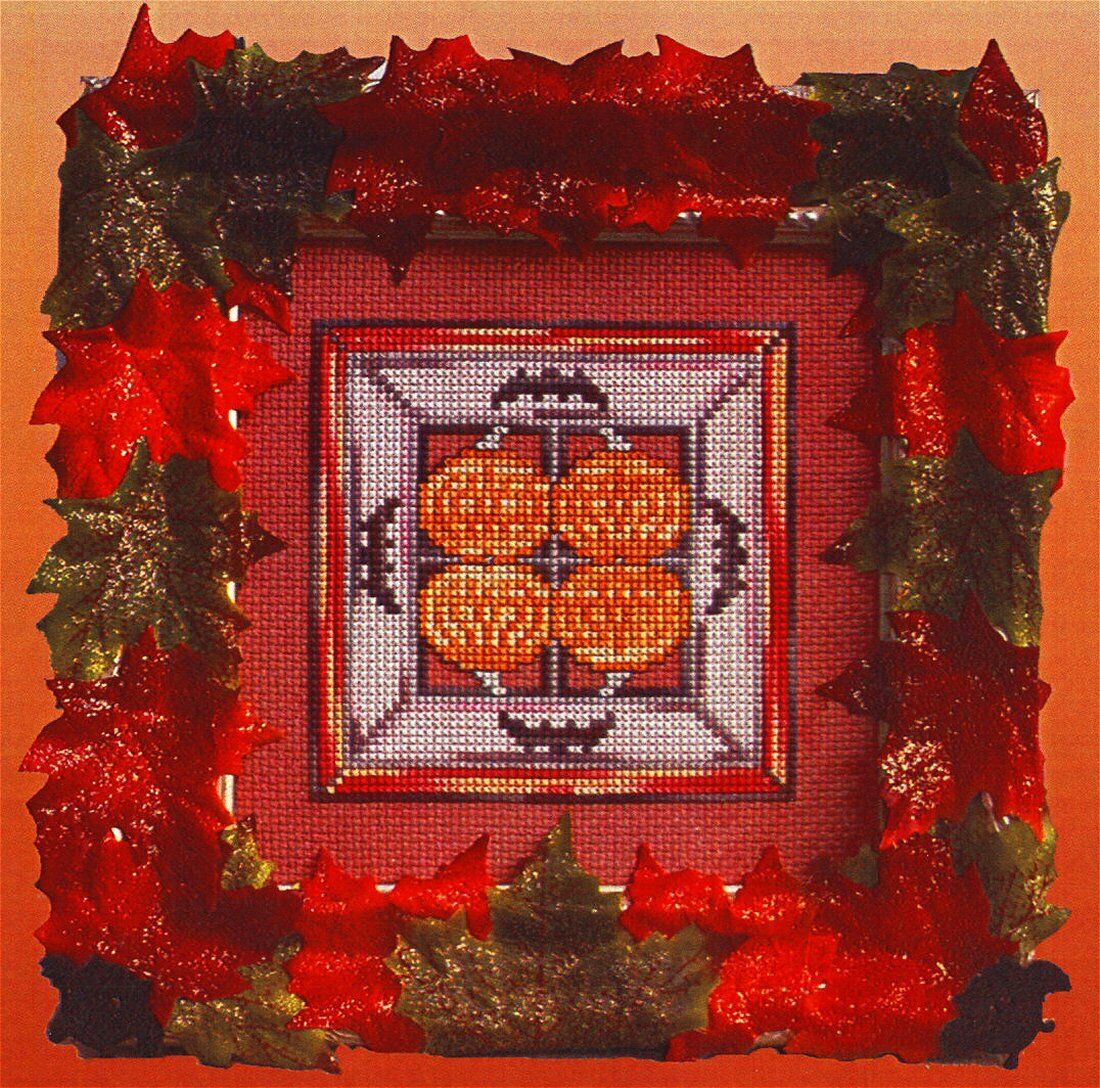 Enchanting Lair Pumpkins In A Window Cross Stitch Leaflet ~ Autumn / Halloween