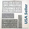 4 Piece Set 1-1/8" Alphabet Letters & Numbers Stencils Plastic You Choose Color