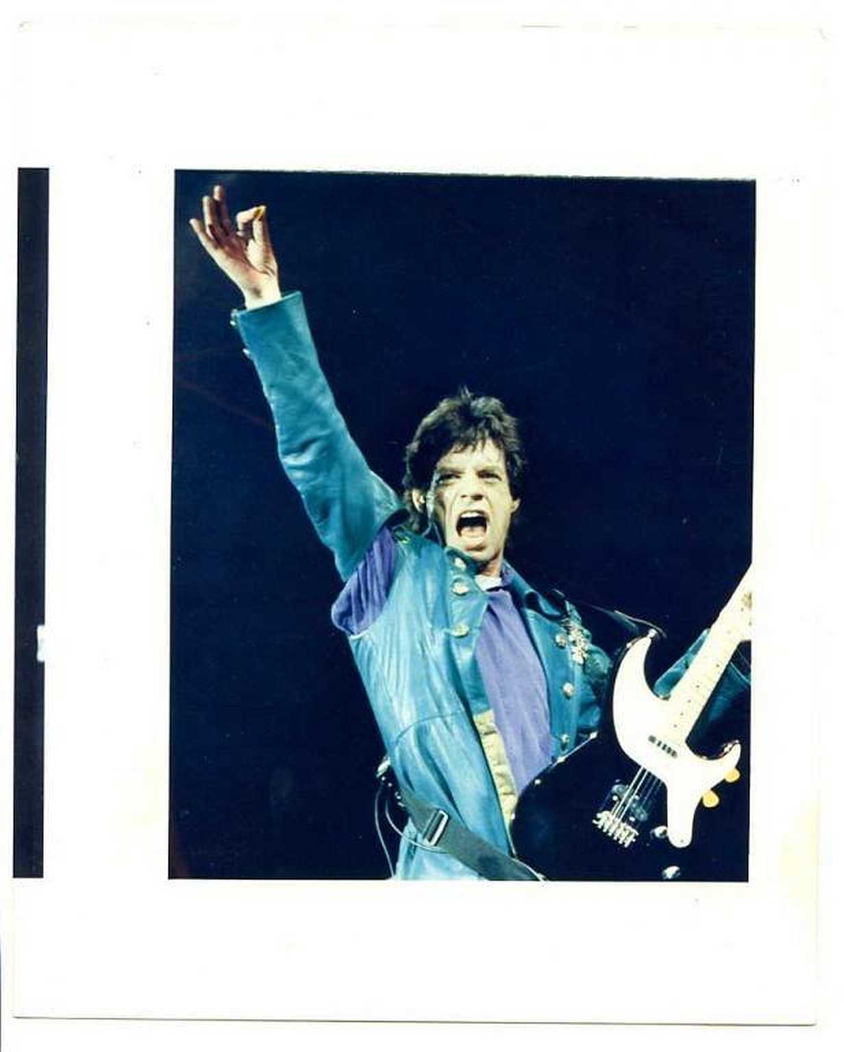 Vintage 1989 Rolling Stones Mick Jagger Rock Promo Photo