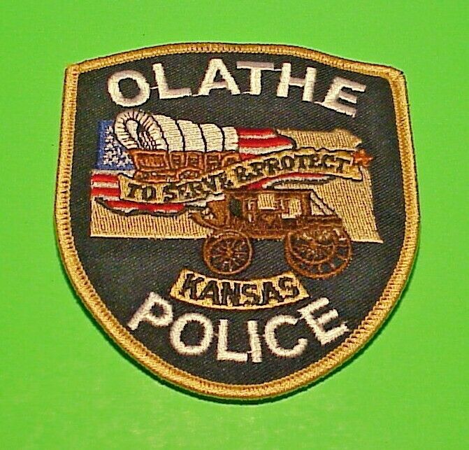 Olathe  Kansas  Ks  ( Stagecoach ) ( Tan Border )  4 1/8"  Police Patch
