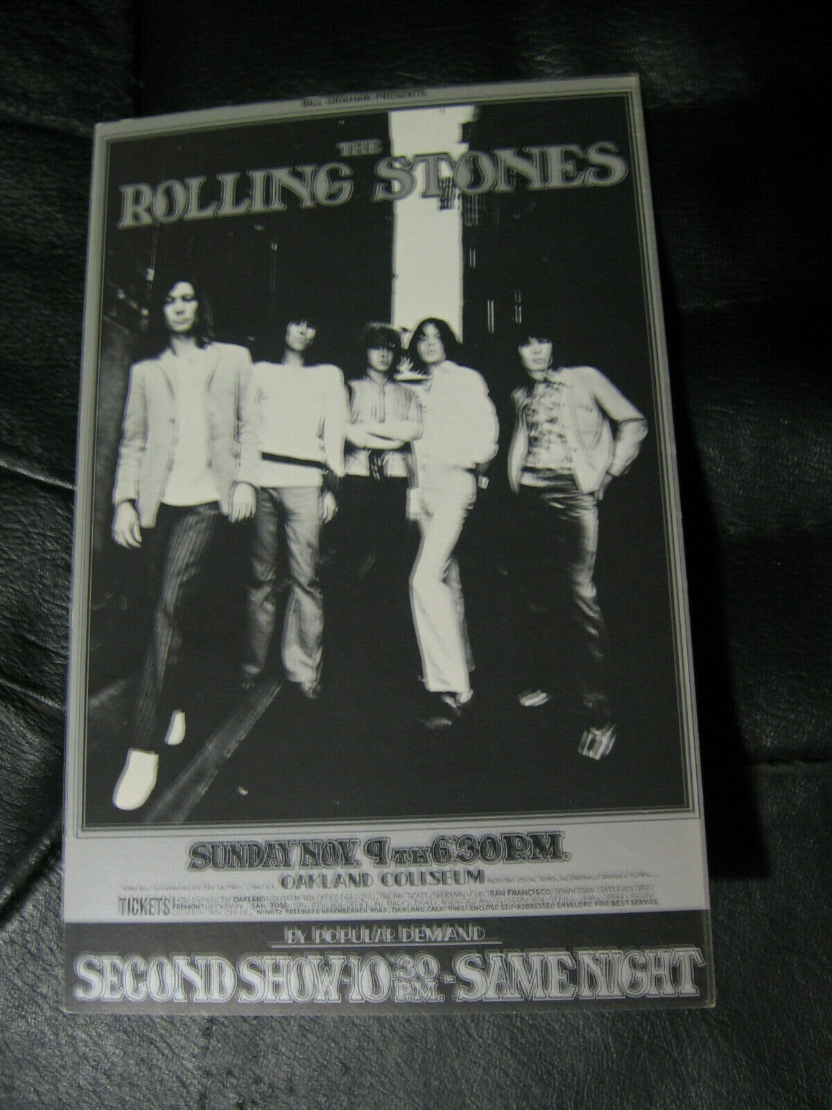 The Rolling Stones 1969 Oakland Coliseum Hand Bill Aprox 5x7 Original Nov 9th