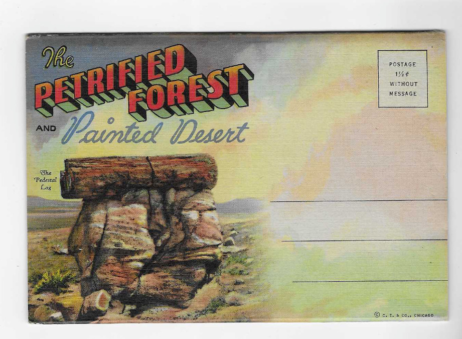 Vintage-p0stcard Folder-the Petrified Forest And Painted Desert