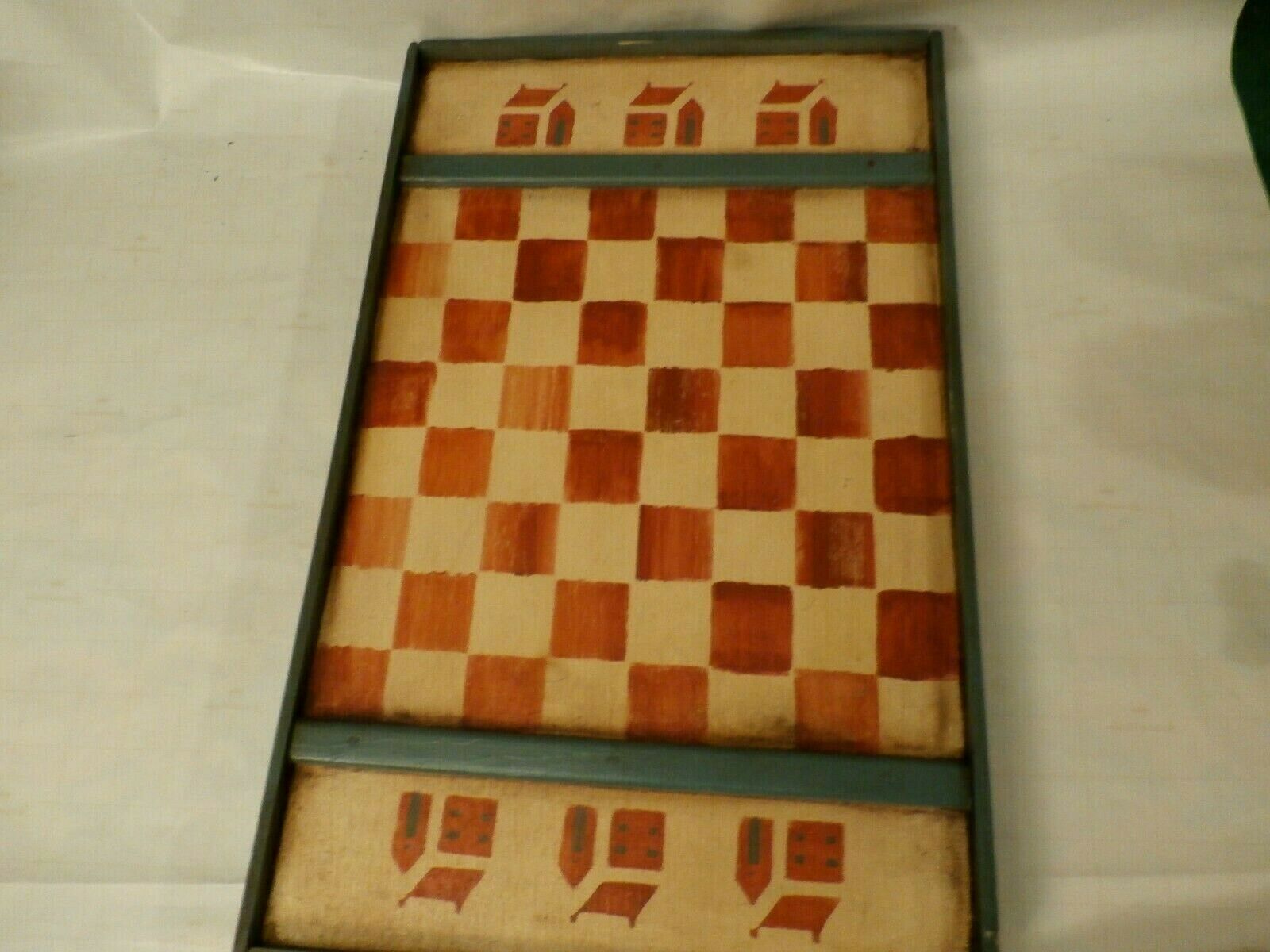 Wooden Checkerboard Wall Hanging Country Style-great For Cottage Or Lake House