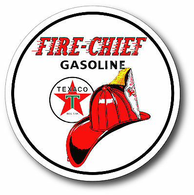 Texaco Fire Chief Gasoline Super High Gloss Outdoor 4 Inch Decal Sticker