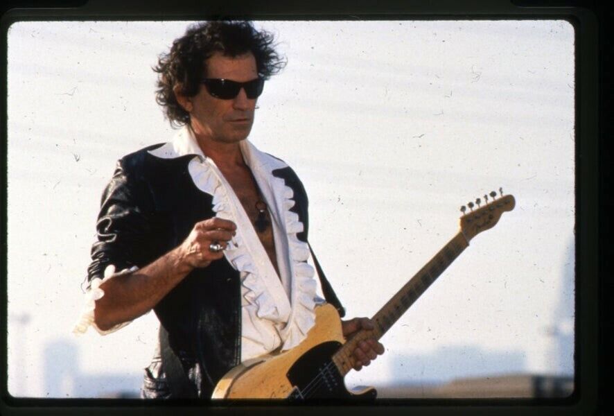 Keith Richards In Concert Sexy Open Shirt Promo Original 35mm Transparency