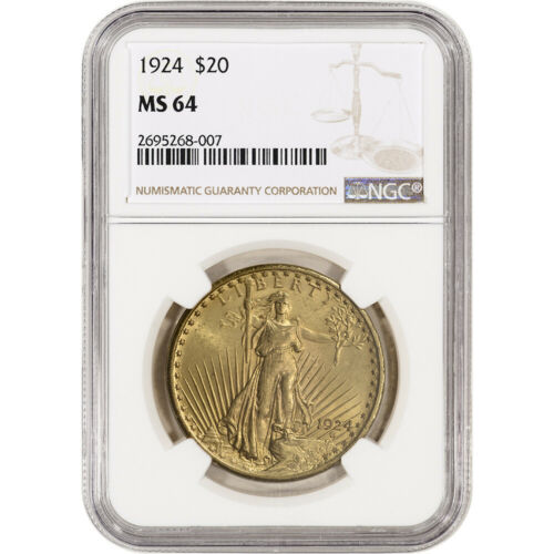 Us Gold $20 Saint-gaudens Double Eagle - Ngc Ms64 - Random Date