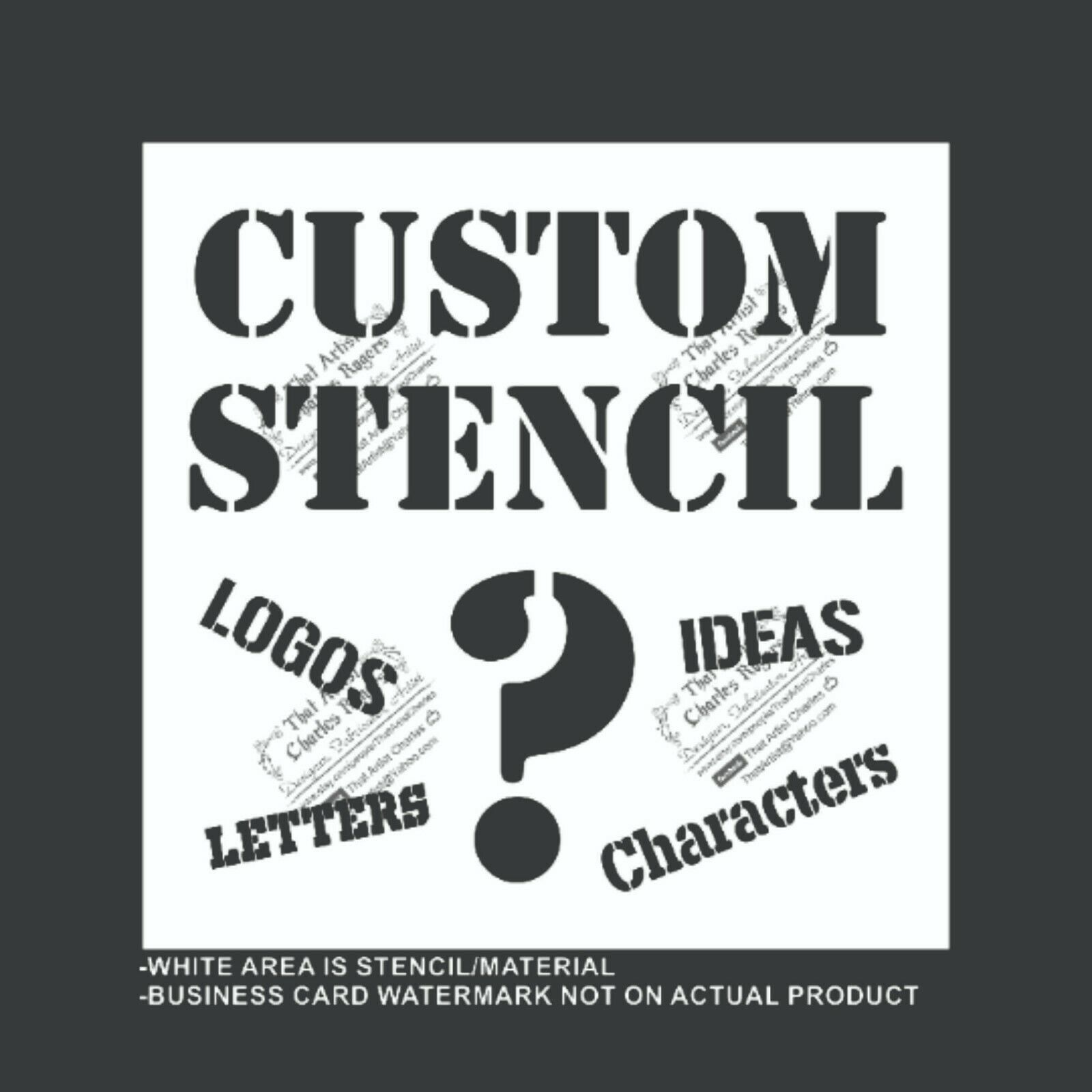 Custom Stencil - Your Logo - Reusable, Flexible Plastic Stencil, Many Sizes