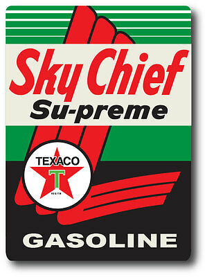 Sky Chief Texaco Super High Gloss Rectangle Outdoor 4" X 5" Decal Sticker
