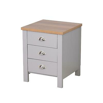 New Modern Night Stand End Side Bedside Table Organizer Wood W/ 3 Drawers