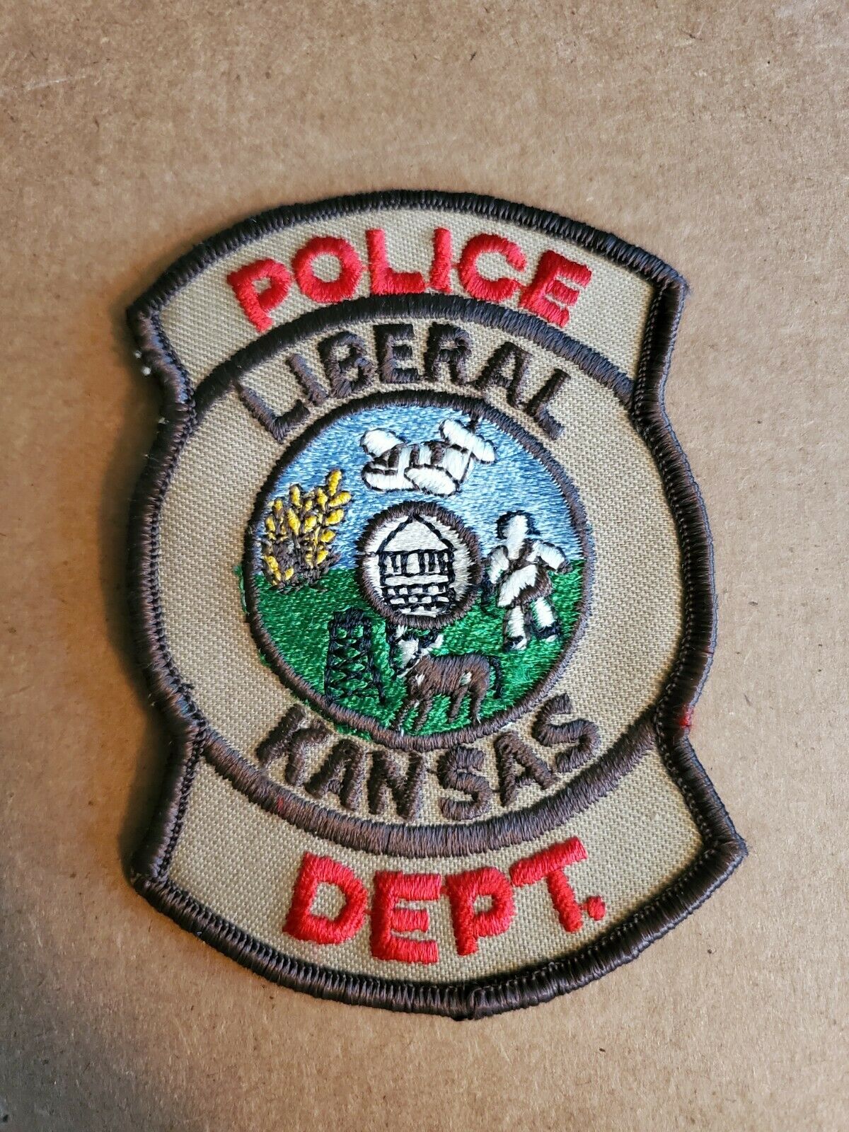 Kiberal Kansas Police Dept Shoulder Patch Obsolete