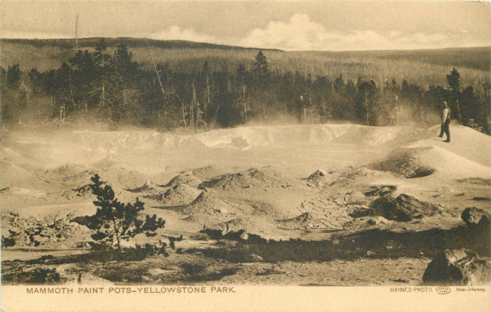 *scarce* 1905-1906 Haynes Yellowstone Postcard, Sepia Series Undivided Back, Nm