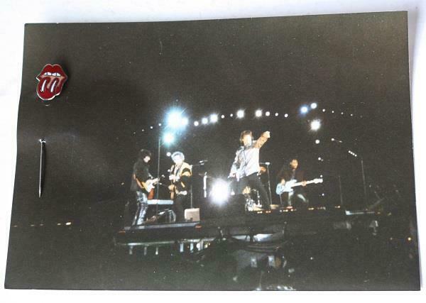Rolling Stones Kodak Paper Concert Photo Metal Tongue Stick Pin Attached-cool