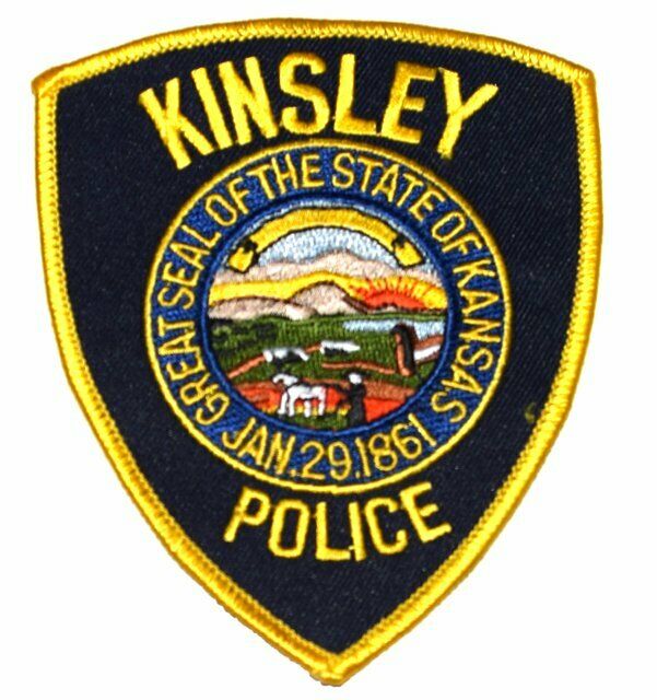 Kinsley Kansas Ka Sheriff Police Patch State Seal Sunrise Farmer Horse Wagons ~