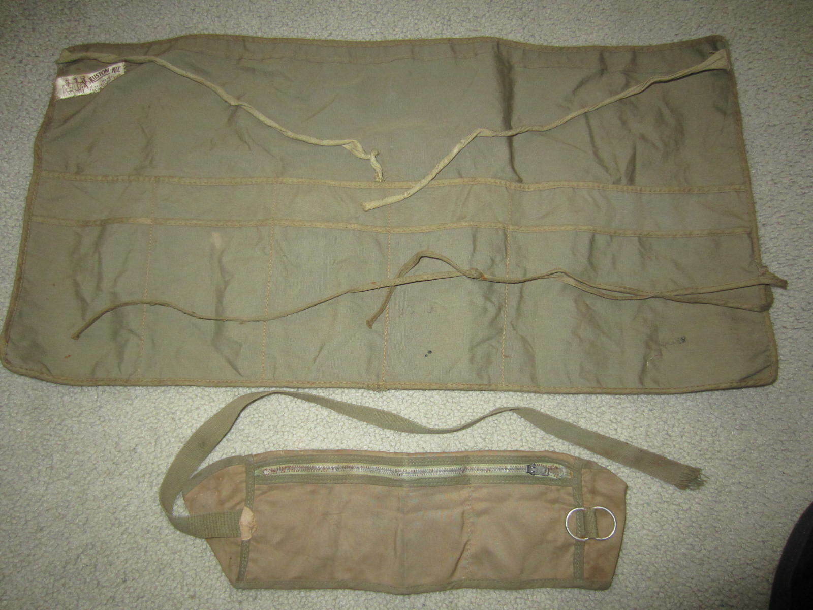 Ww2 U.s. Army Navy, Marine Kustom Kit Bag And Money Belt