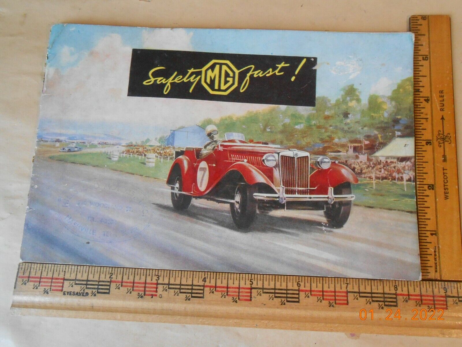 1951 Mg Td Midget Safety Fast Brochure Owners Manual Nashville Tn